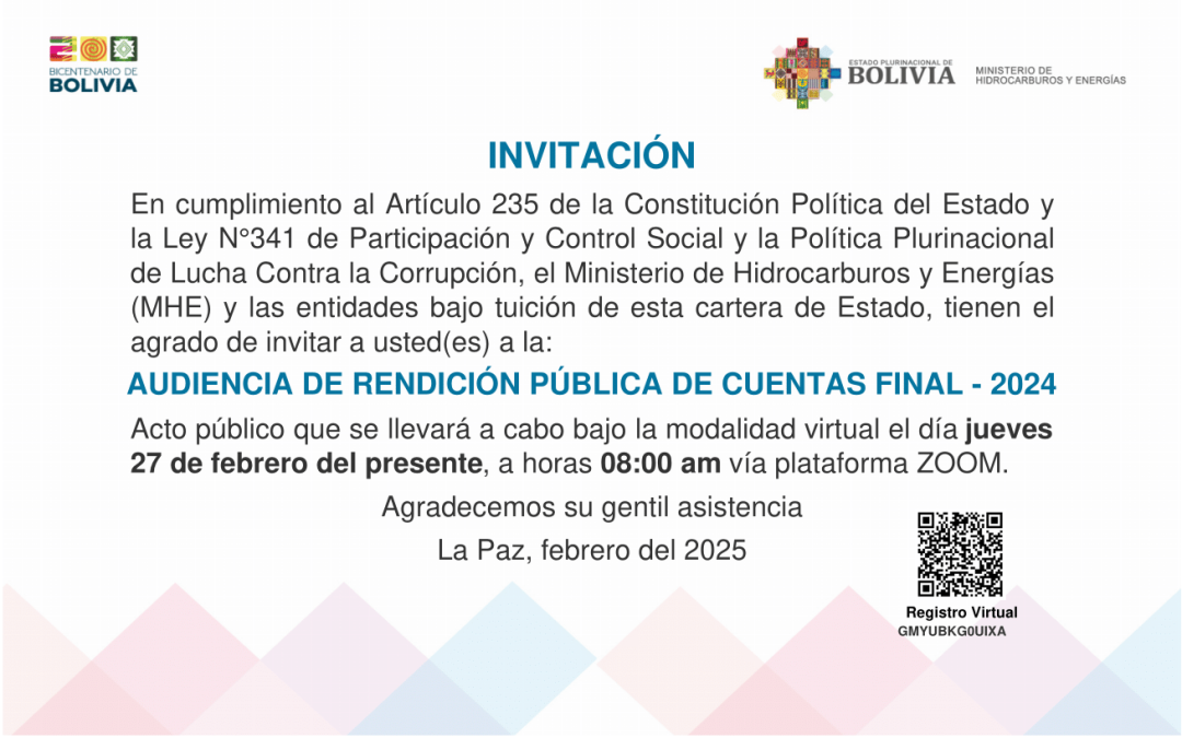 AUDIENCIA DE RENDICIÓN PÚBLICA DE CUENTAS FINAL – 2024