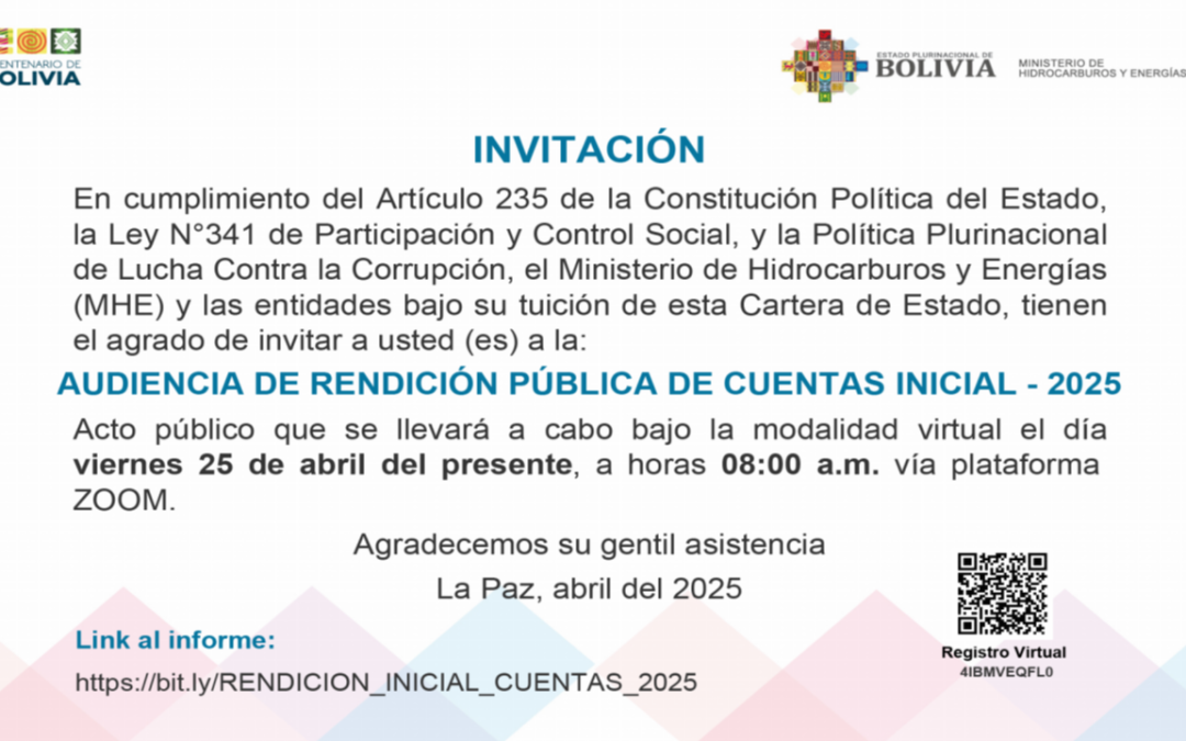 AUDIENCIA DE RENDICION PUBLICA DE CUENTAS INICIAL 2025